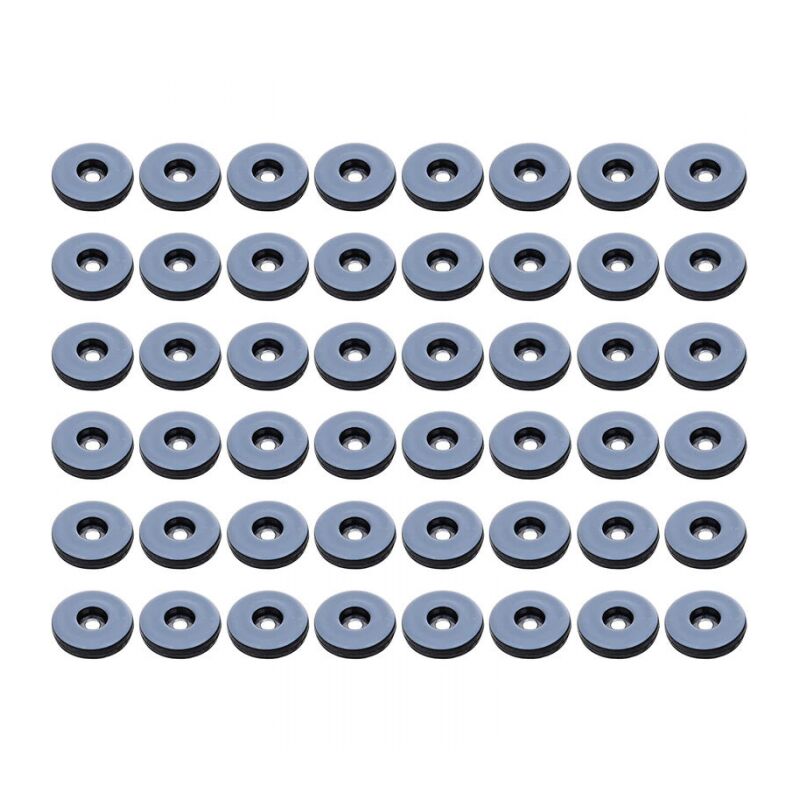 foto del prodotto cyslmuk piedini per mobili da 25 mm, confezione da 48 piedini rotondi in teflon per mobili, cuscinetti antivibranti per mobili rotondi 