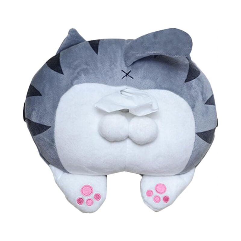 foto del prodotto cyslmuk porta fazzoletti di peluche per auto, casa, camera da letto, porta fazzoletti, simpatico porta fazzoletti a forma di gatto