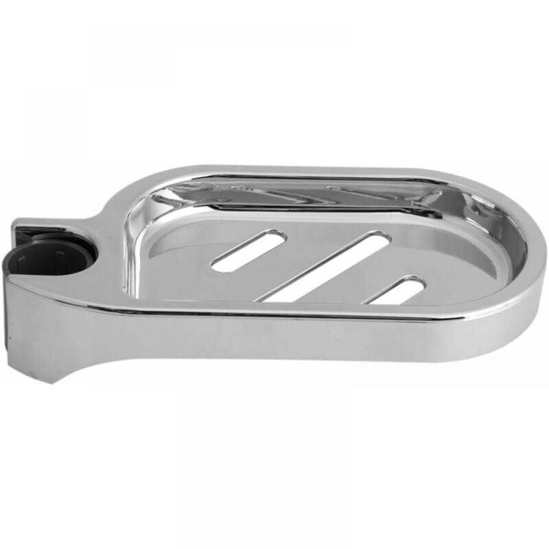foto del prodotto cyslmuk portasapone da doccia, portasapone da bagno con clip, portasapone da doccia con clip, accessorio da bagno regolabile per tubo asta da 25 mm