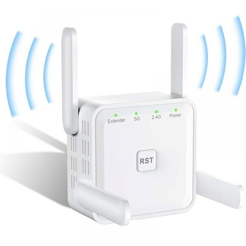 foto del prodotto cyslmuk potente ripetitore wifi da 1200 mbps, dual band 5 ghz e 2,4 ghz, compatibile con ap router bridge