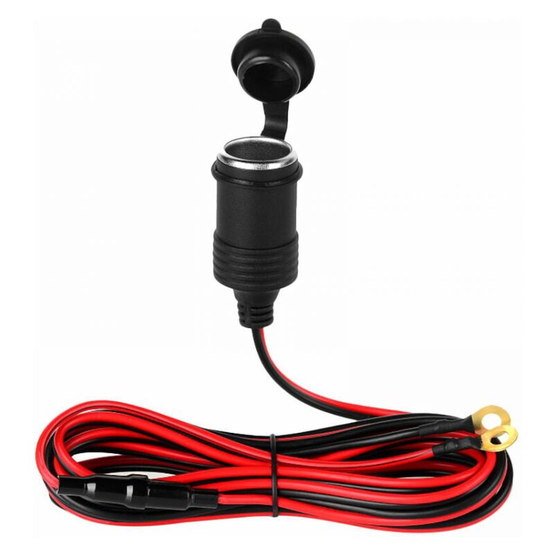 foto del prodotto cyslmuk presa accendisigari per auto da 12 v, spina femmina con terminale ad anello con fusibile da 10 a