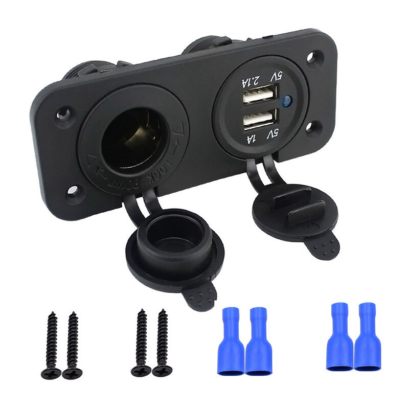 foto del prodotto cyslmuk presa accendisigari usb doppia per auto, splitter per caricabatterie da 12 v, adattatore di alimentazione