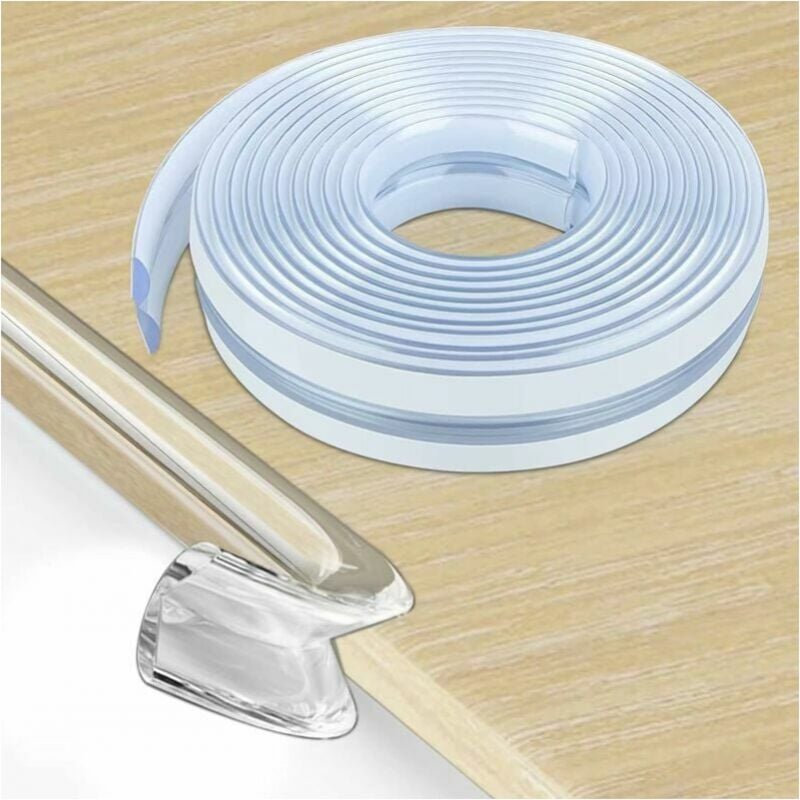 immagine 0 del prodotto cyslmuk protezione per angoli da tavolo in silicone per bambini, 6 m, trasparente, preadesiva, per mobili e armadi, per la sicurezza dei bambini in