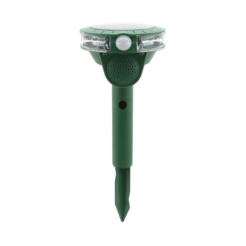 foto del prodotto cyslmuk repellente solare ad ultrasuoni flash a 270 rilevatore di movimento, repellente solare ricaricabile per esterni per cani e gatti