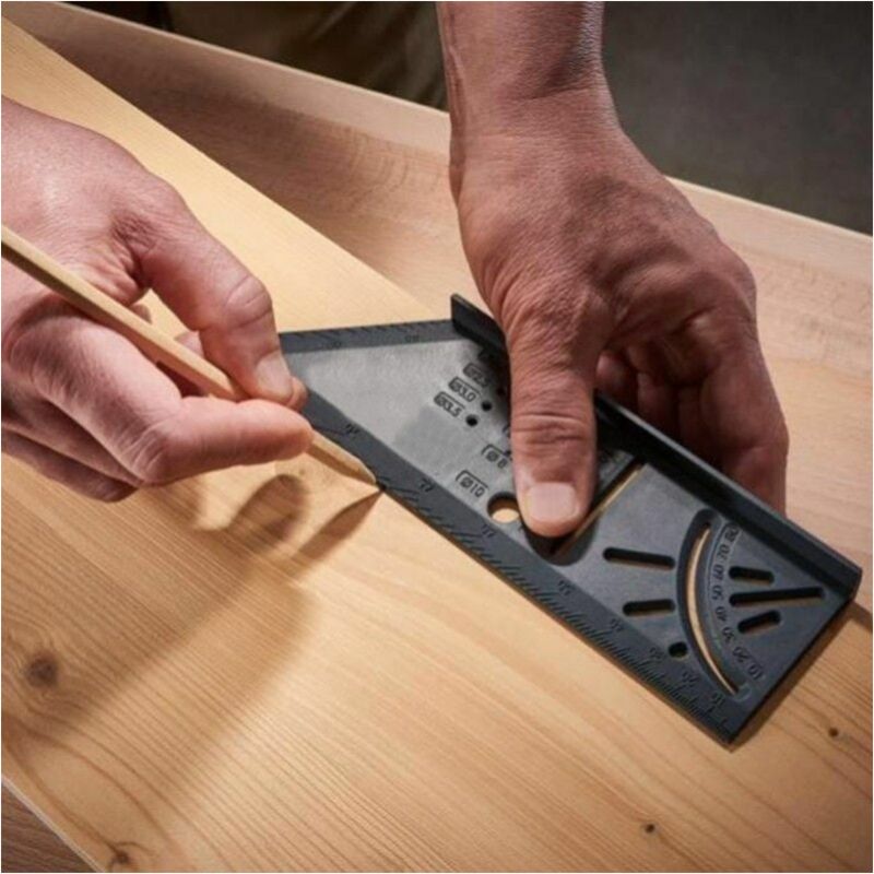 foto del prodotto cyslmuk righello di posizionamento tridimensionale multifunzionale per la lavorazione del legno, righello di misurazione e sagomatura angolare 3d