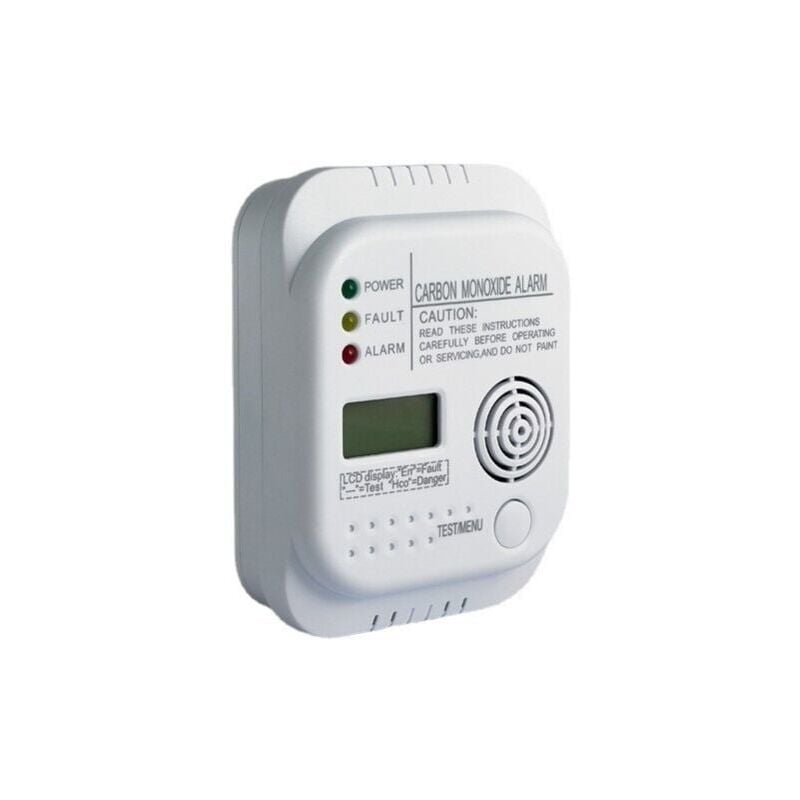 foto del prodotto cyslmuk rilevatore di monossido di carbonio, alimentato a batteria, rilevatore di gas con display e indicatore di temperatura ymyny