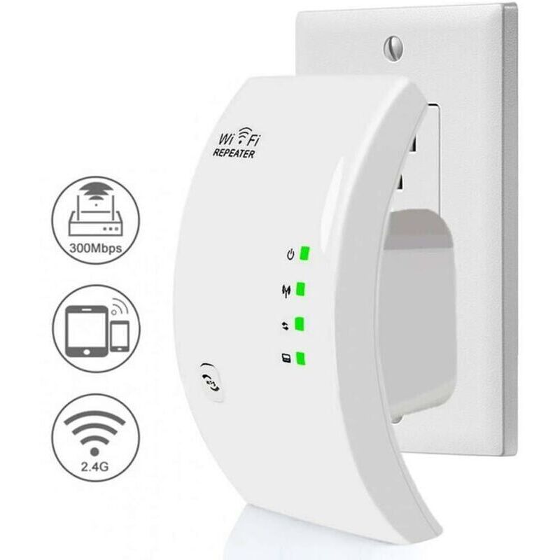 foto del prodotto cyslmuk ripetitore wifi amplificatore wifi 300mbps copertura fino a 200m2, bianco ymyny