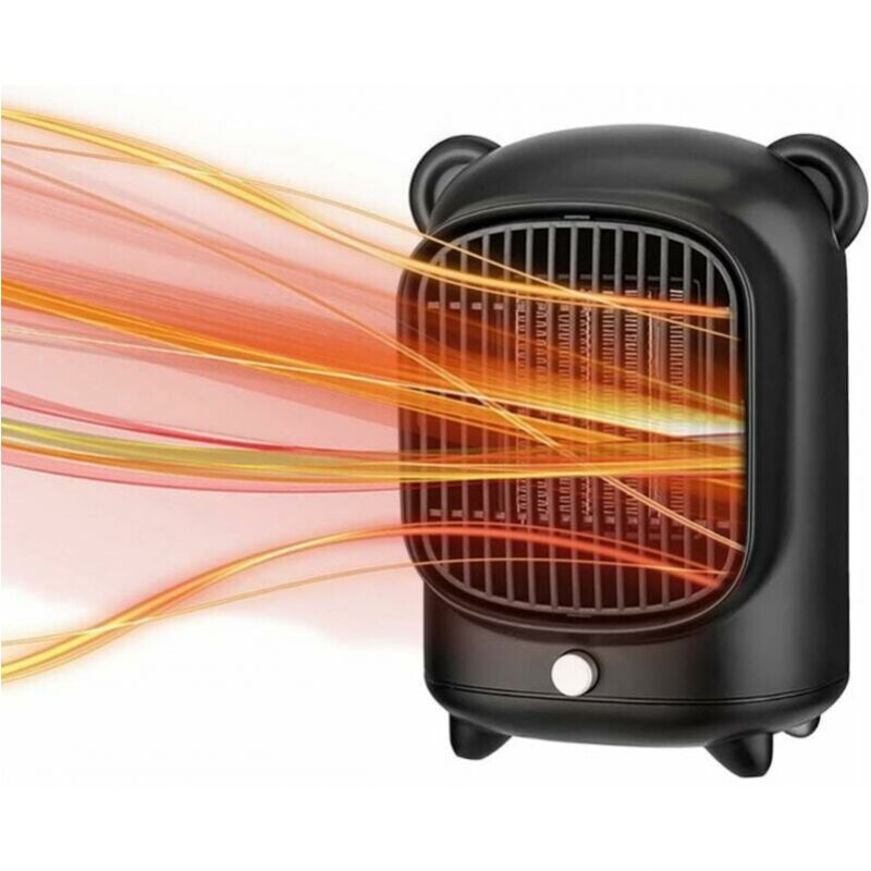 foto del prodotto cyslmuk riscaldatore elettrico da 500 w, termoventilatore in ceramica, riscaldatore personale con protezione da surriscaldamento per casa e