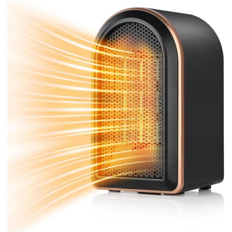 foto del prodotto cyslmuk riscaldatore elettrico per ambienti, termoventilatore in ceramica ptc da 1200 w con termostato, 2 impostazioni di temperatura, adatto per