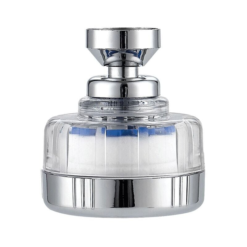 foto del prodotto cyslmuk rubinetto filtro acqua con 6 elementi filtranti in cotone pp, filtro universale anticalcare per rubinetto, testa spruzzatrice girevole a