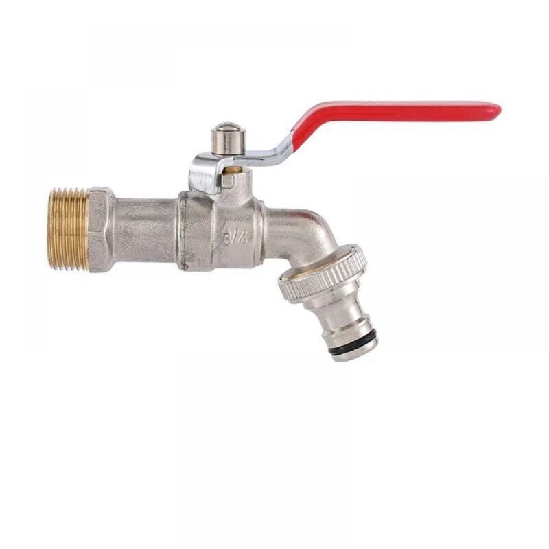 foto del prodotto cyslmuk rubinetto in ottone di alta qualit , antiruggine e antigelo raccordo per tubo flessibile gratuito e book per giardino, lavatrice,