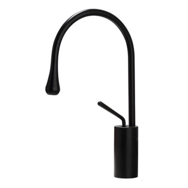 foto del prodotto cyslmuk rubinetto per bagno in ottone massiccio nero, miscelatore alto, rubinetto per lavabo da montare sul ponte