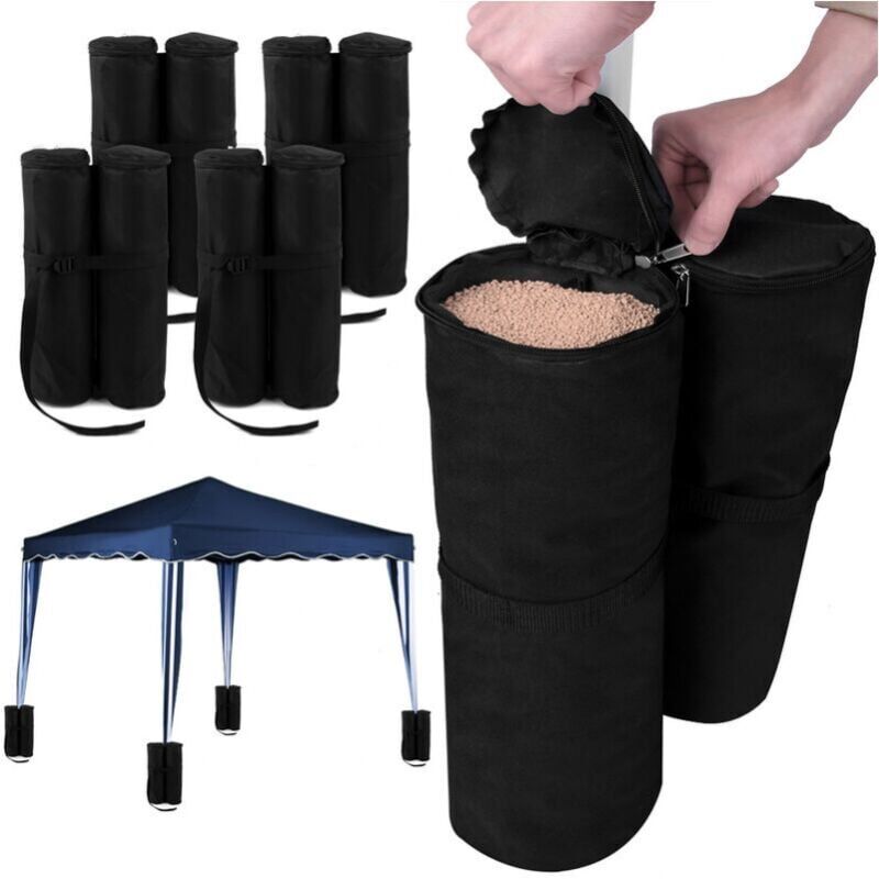 foto del prodotto cyslmuk sacchi di zavorra per gazebo e padiglione 4 x 2 sacchi da riempire 60 kg max giardino tenda da ricevimento ymyny