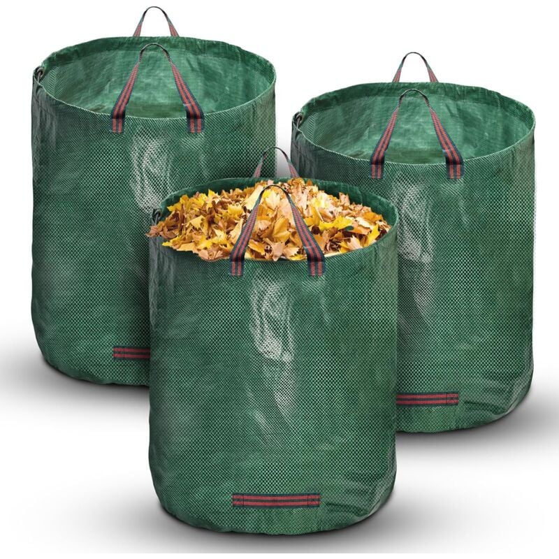 foto del prodotto cyslmuk sacchi per la spazzatura verdi, sacchi per rifiuti da giardino, 3 confezioni da 272 litri di sacchi da giardino, sacchi da giardino