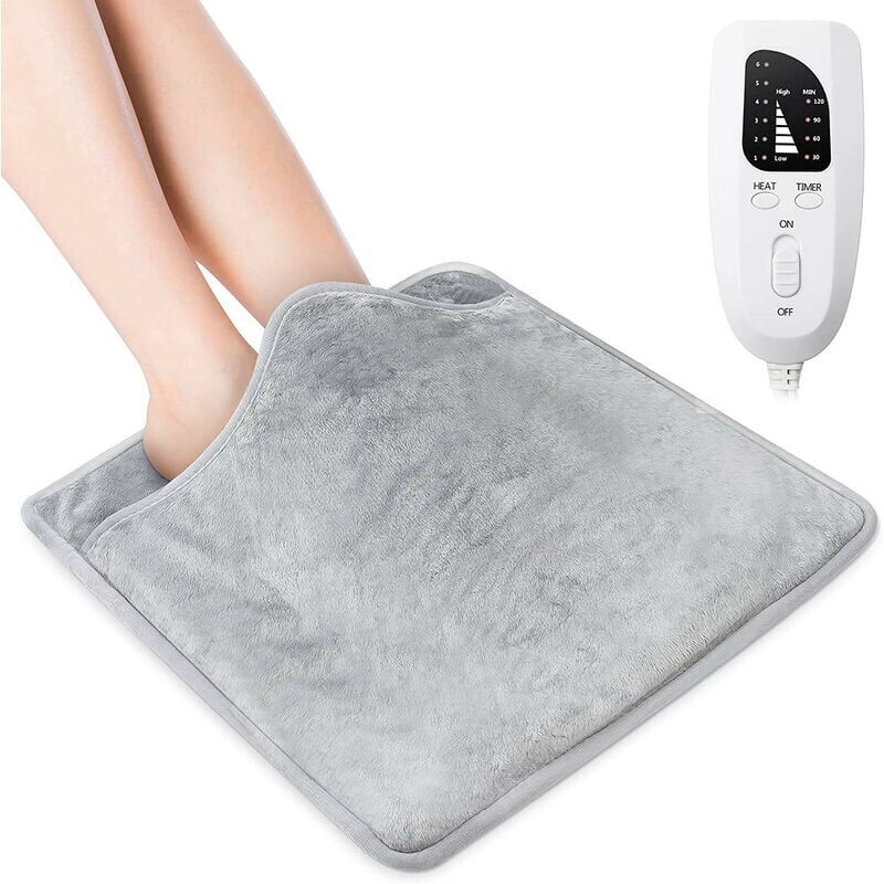 foto del prodotto cyslmuk scaldapiedi elettrico e termoforo 2 in 1, 40x40cm, 6 livelli di riscaldamento con spegnimento automatico, 4 modalit timer, termoforo extra
