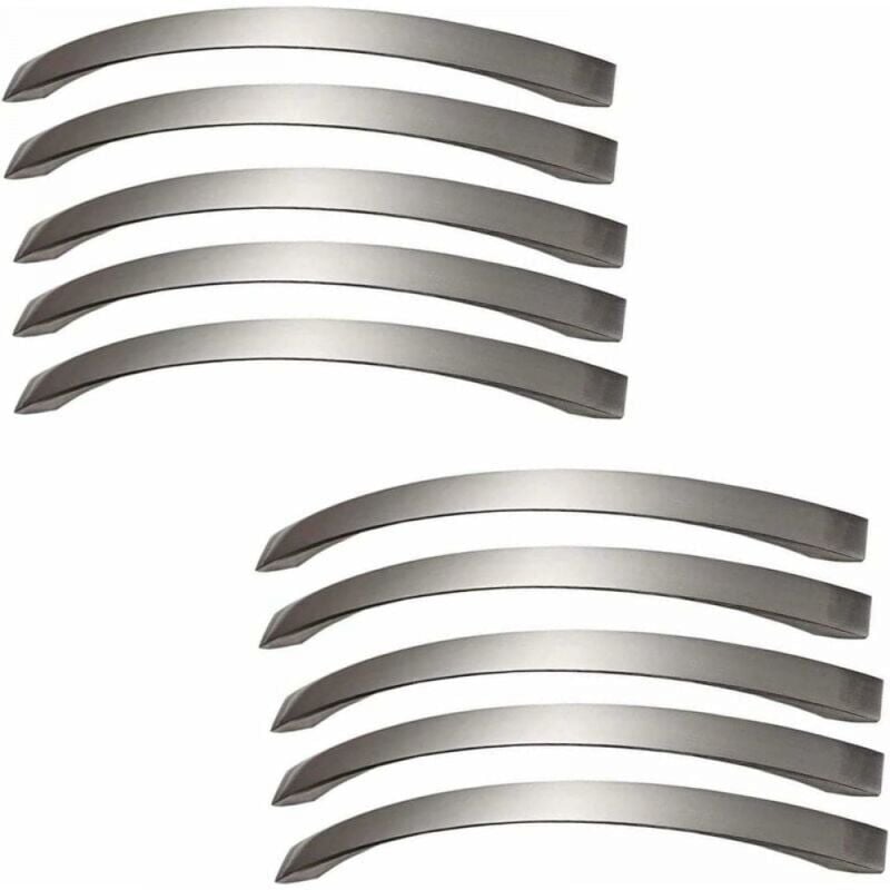 foto del prodotto cyslmuk set di 10 maniglie per mobili da cucina cromo maniglie per porte in nichel spazzolato maniglie per cucina in acciaio inossidabile