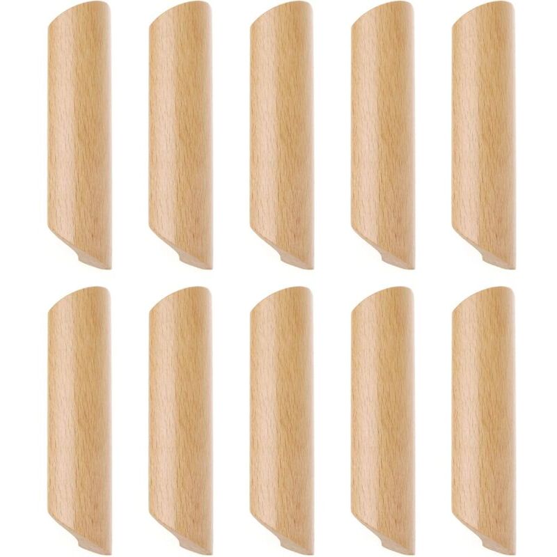 foto del prodotto cyslmuk set di 10 maniglie per mobili in legno smerlato per cassetti, maniglie per mobili in legno, maniglie in stile cinese, interasse 160 mm ymyny