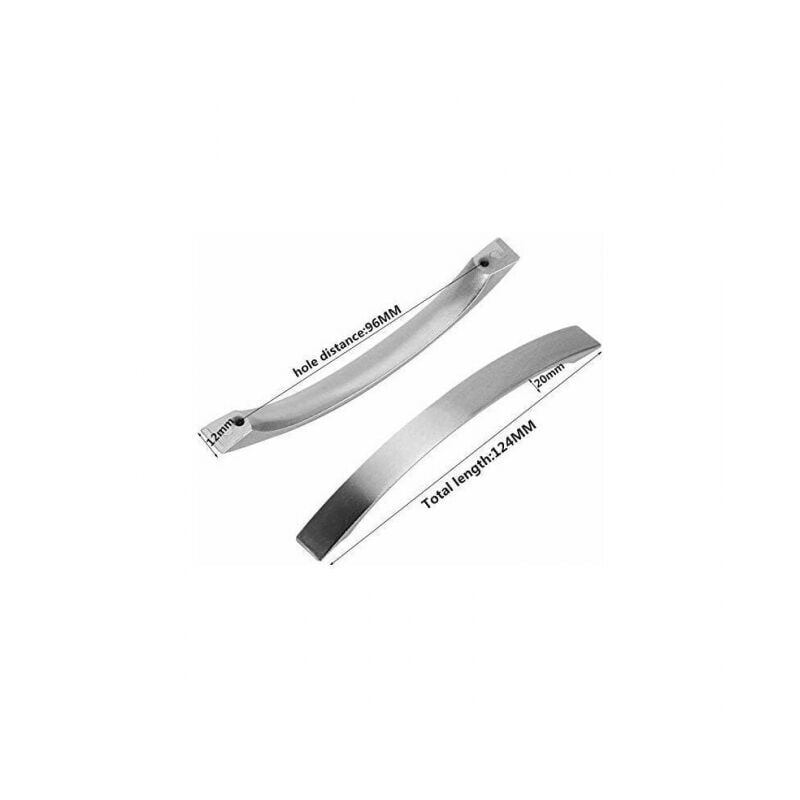 foto del prodotto cyslmuk set di 12 maniglie per mobili da cucina in acciaio inox con distanza tra i centri 96 mm maniglie per porte cromate maniglie per porte
