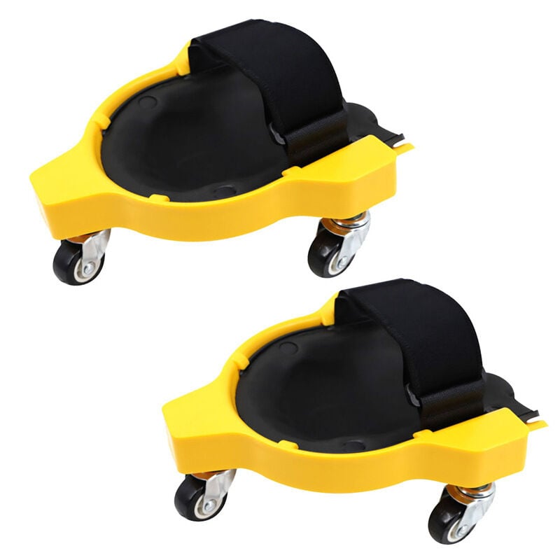 foto del prodotto cyslmuk set di 2 ginocchiere flessibili con ruote per giardino, cantiere