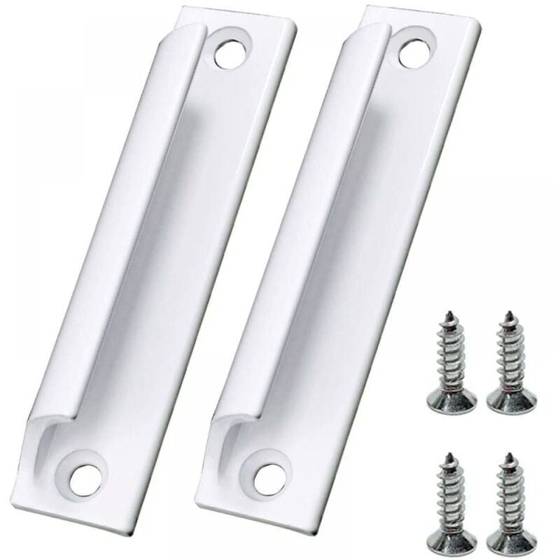 foto del prodotto cyslmuk set di 2 maniglie per porte scorrevoli bianche e maniglie per finestre con viti ymyny
