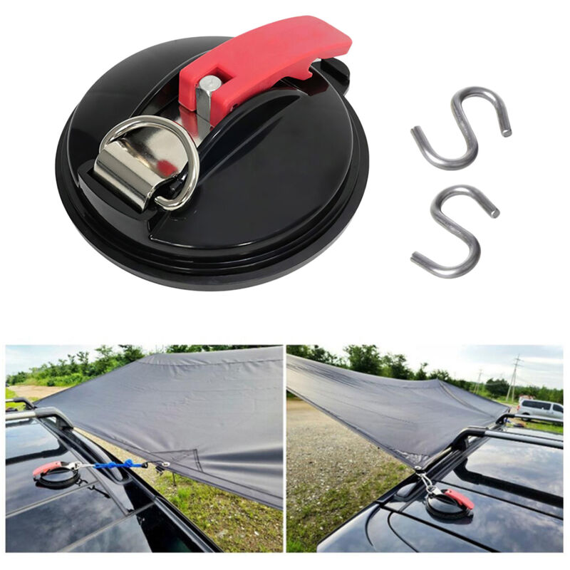 foto del prodotto cyslmuk set di 2 ventose multifunzione per auto max.22 kg per teloni per parabrezza e coperture per veicoli