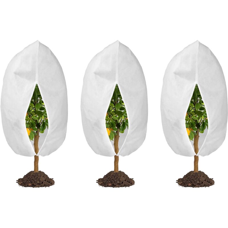 foto del prodotto cyslmuk set di 3 protezioni per piante dal freddo con coulisse e cerniera protezione per piante riutilizzabile 60x80 cm