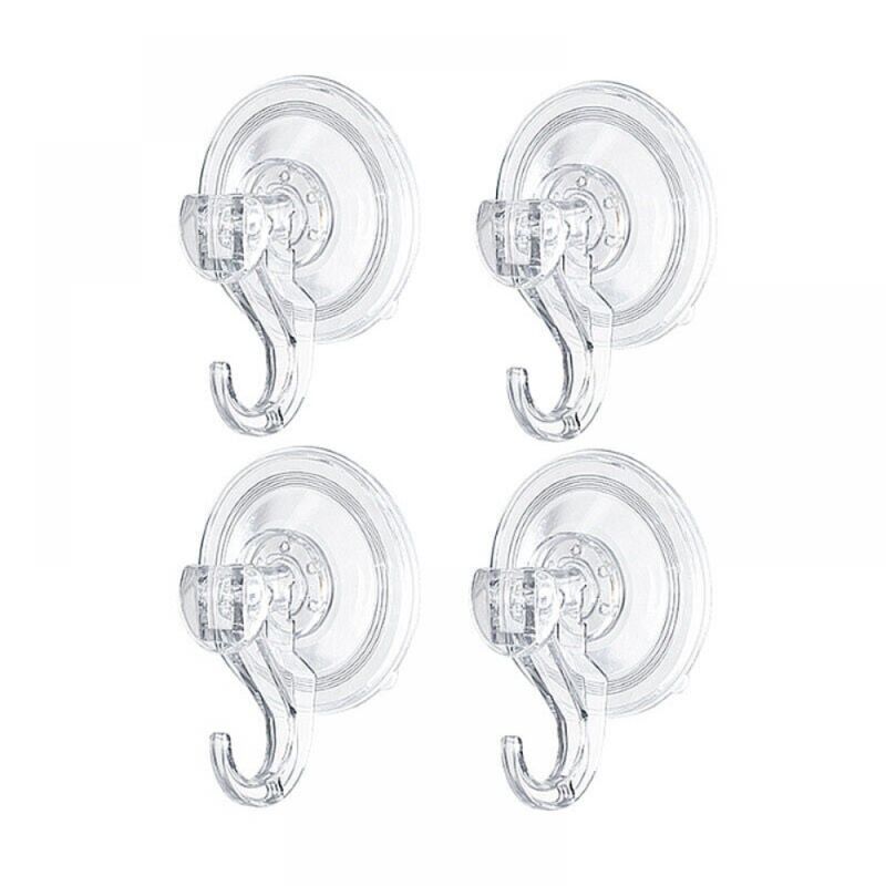 foto del prodotto cyslmuk set di 4 ganci a ventosa da parete, portasciugamani da bagno, porta accappatoio, strofinaccio, utensili da cucina ufficio in plastica