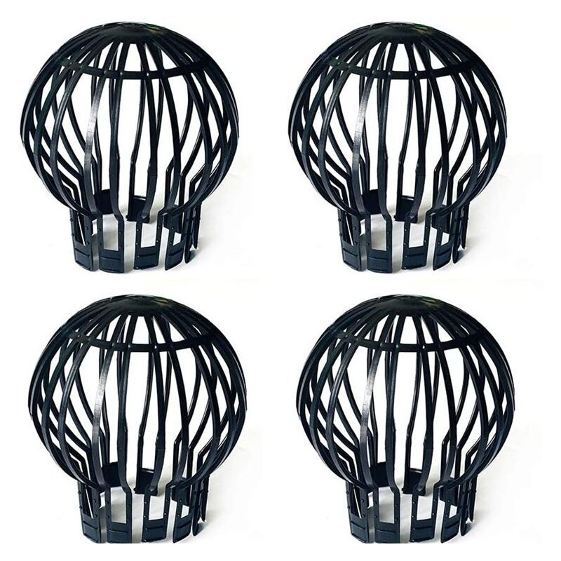 immagine 0 del prodotto cyslmuk set di 4 supporti per grondaie, dimensioni ca. 12,4 x 14,5 cm, scarico sul tetto, scarico anti intasamento nero
