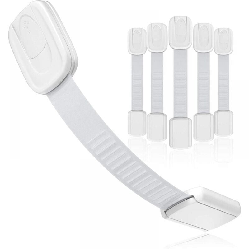 foto del prodotto cyslmuk set di 6 serrature di sicurezza per bambini, per armadi, wc, cucina, porte, finestre, protezione per neonati e animali domestici.