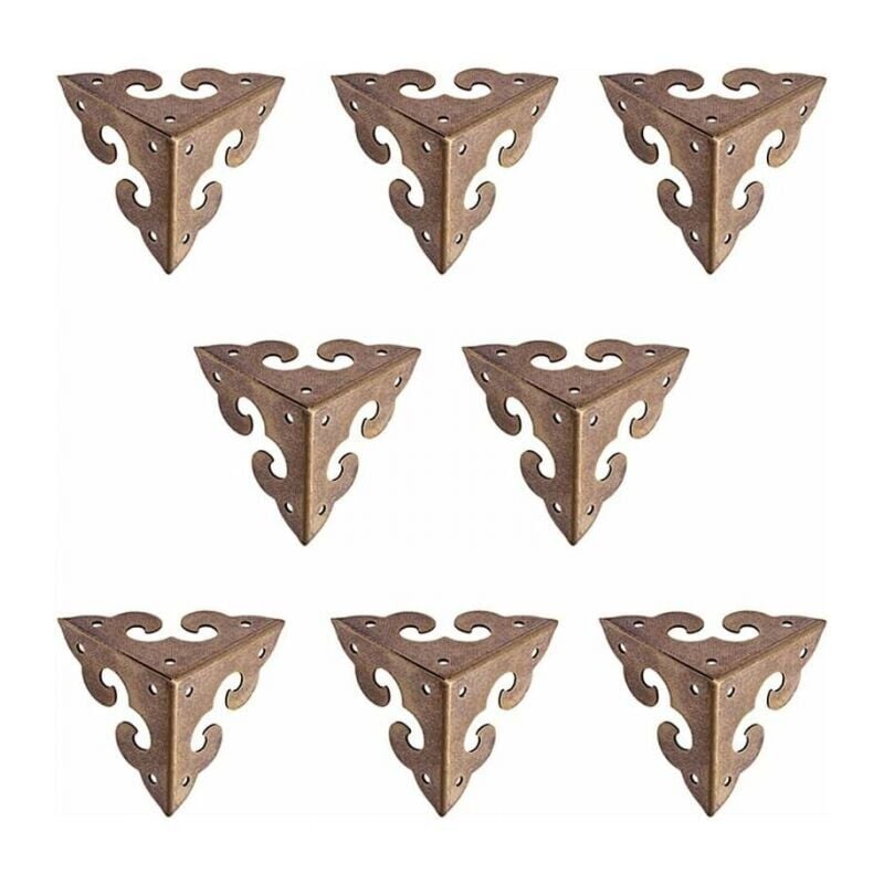 foto del prodotto cyslmuk set di 8 protezioni angolari in ottone puro vintage in miniatura con motivo a nuvola ymyny