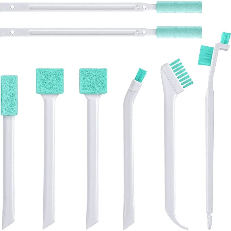 foto del prodotto cyslmuk set di 8 spazzole per la pulizia della casa, set di utensili per la pulizia delle fessure, adatto per piccoli pulitori di dettagli per