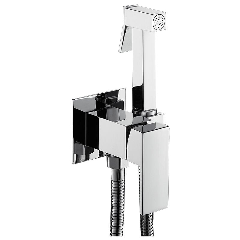 foto del prodotto cyslmuk set doccia da bagno, set completo per l igiene del bagno con doccetta, supporto e rubinetto a tre vie, cromato