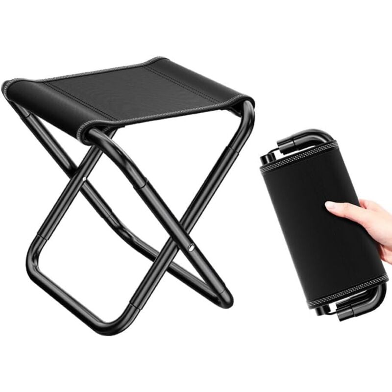foto del prodotto cyslmuk sgabello da campeggio pieghevole, sedia pieghevole ultraleggera, sedile pieghevole portatile, piccola sedia da campeggio per viaggi,