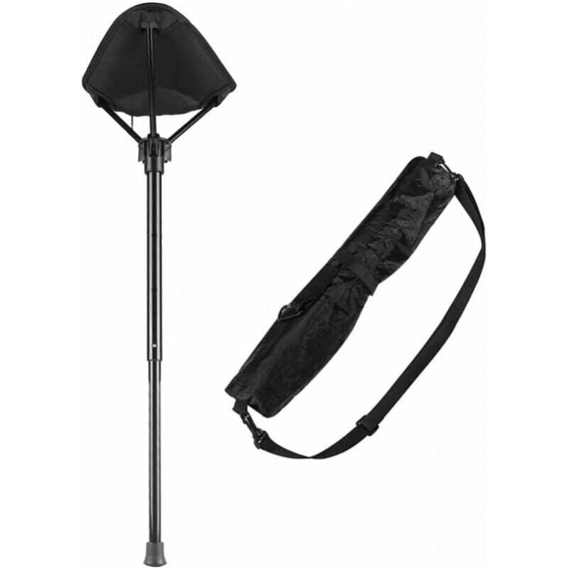 foto del prodotto cyslmuk sgabello pieghevole portatile, sgabello retrattile, sgabello da viaggio leggero regolabile in altezza, sgabello da campeggio per