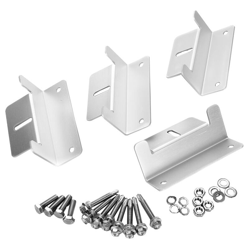 foto del prodotto cyslmuk sistema di montaggio per pannelli solari a forma di z per camper, barche, auto, camion, case, portapacchi fuori rete 4 staffe in totale 
