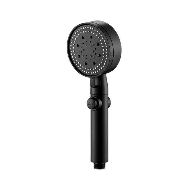 foto del prodotto cyslmuk soffione doccia a risparmio idrico nero, 5 modalit , alta pressione regolabile, pulsante di arresto singolo, accessori per il bagno