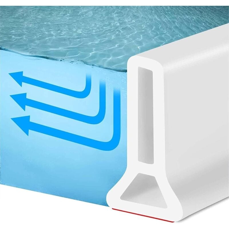 foto del prodotto cyslmuk soglia per doccia in silicone autoadesiva, strato impermeabile per tappo doccia, paraspruzzi, adatto per vasca da bagno, lavandino, bagno,