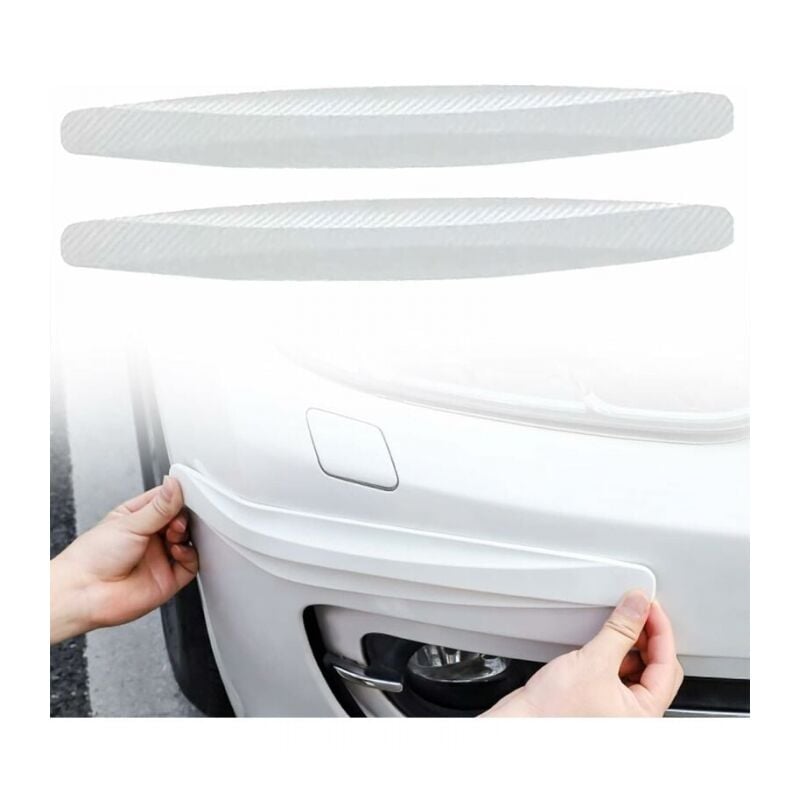 foto del prodotto cyslmuk - strisce paraurti bianche per auto, striscia di gomma per paraurti, protezione paraurti, gomma anticollisione, strisce di gomma
