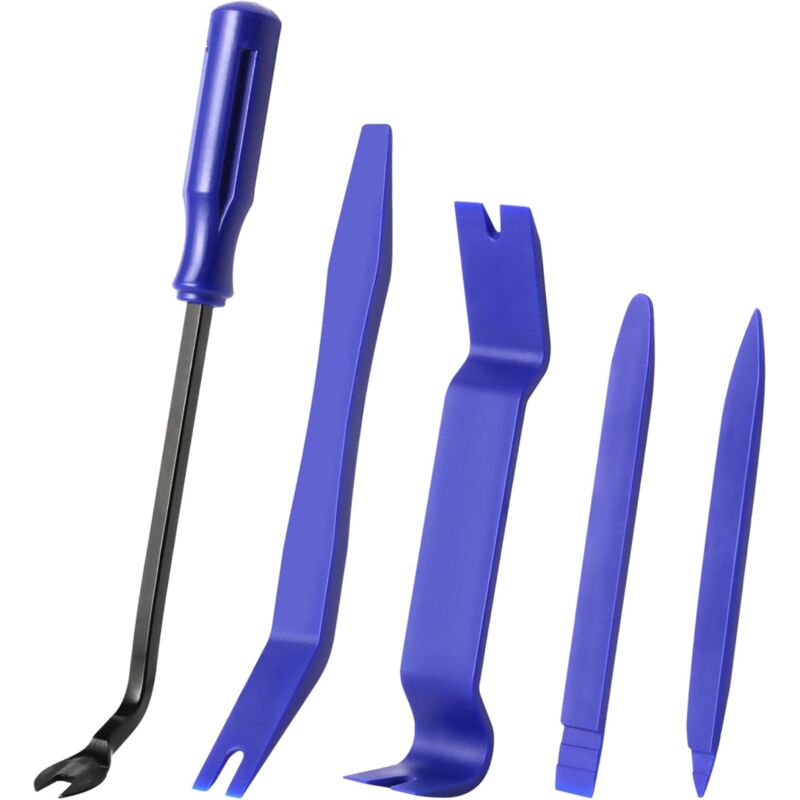 foto del prodotto cyslmuk strumento di smontaggio audio per auto blu, pannello porta, cacciavite per fibbia a leva, set da quattro pezzi, cacciavite per fibbia in