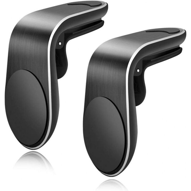 foto del prodotto cyslmuk supporto magnetico per telefono da auto, nero, confezione da 2, supporto per bocchette dell aria, compatibile con iphone, samsung, huawei,
