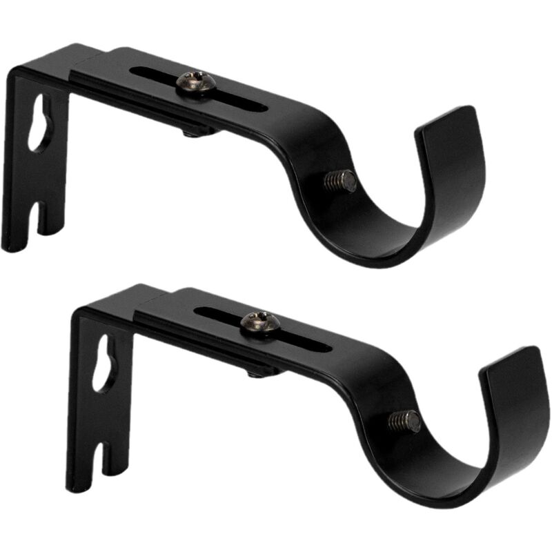 foto del prodotto cyslmuk supporto per asta per tenda da 2 pezzi, supporto per asta per tenda regolabile, supporto per asta per tenda in metallo per fissaggio asta