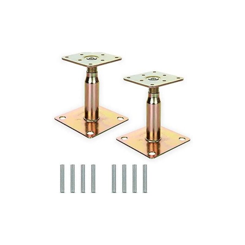 foto del prodotto cyslmuk supporto per boss zincato da 2 pezzi regolabile da 100 150 mm per tetti di edifici per impieghi gravosi