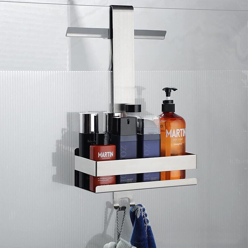 foto del prodotto cyslmuk supporto per doccia sospeso, supporto per bagno in acciaio inossidabile per box doccia in vetro sospeso ymyny