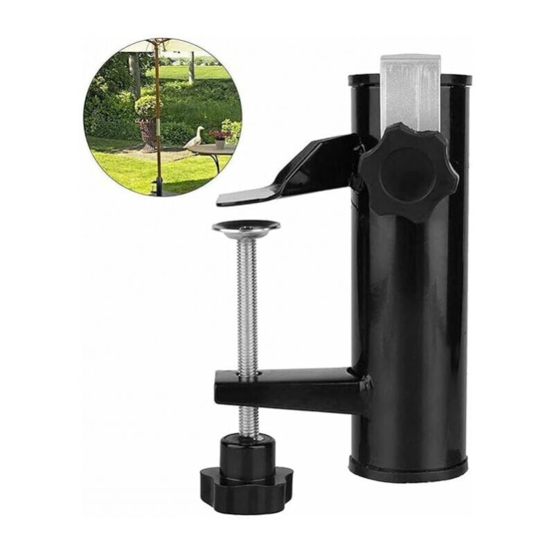 foto del prodotto cyslmuk supporto per ombrellone supporto a morsetto per balcone accessori per ombrellone da tavolo fissaggio di ombrellone da balcone, terrazza o