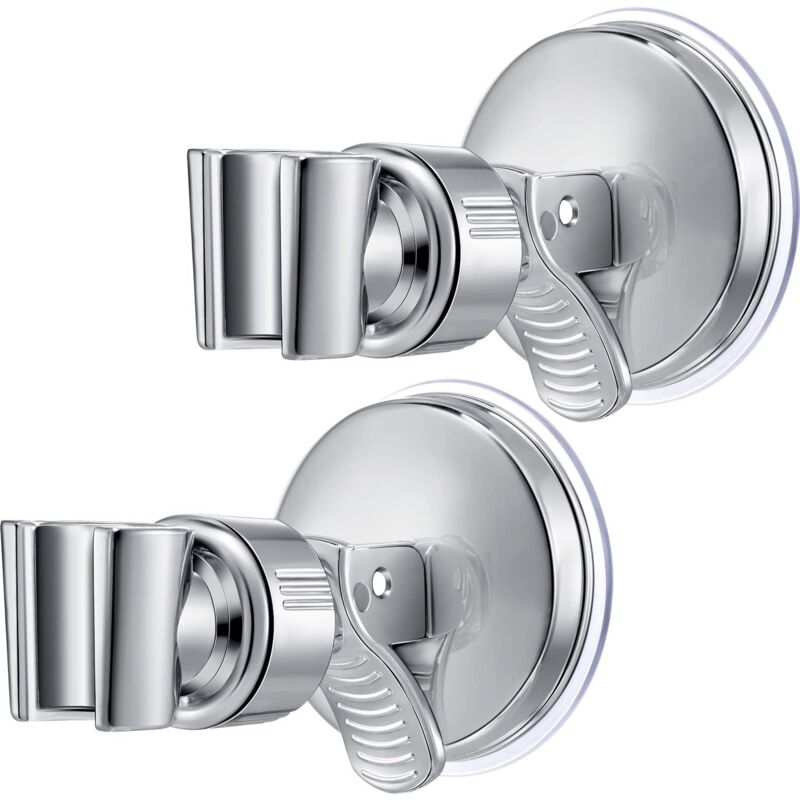 foto del prodotto cyslmuk supporto per soffione doccia regolabile con ventosa, supporto per soffione doccia, supporto di montaggio universale in plastica abs,
