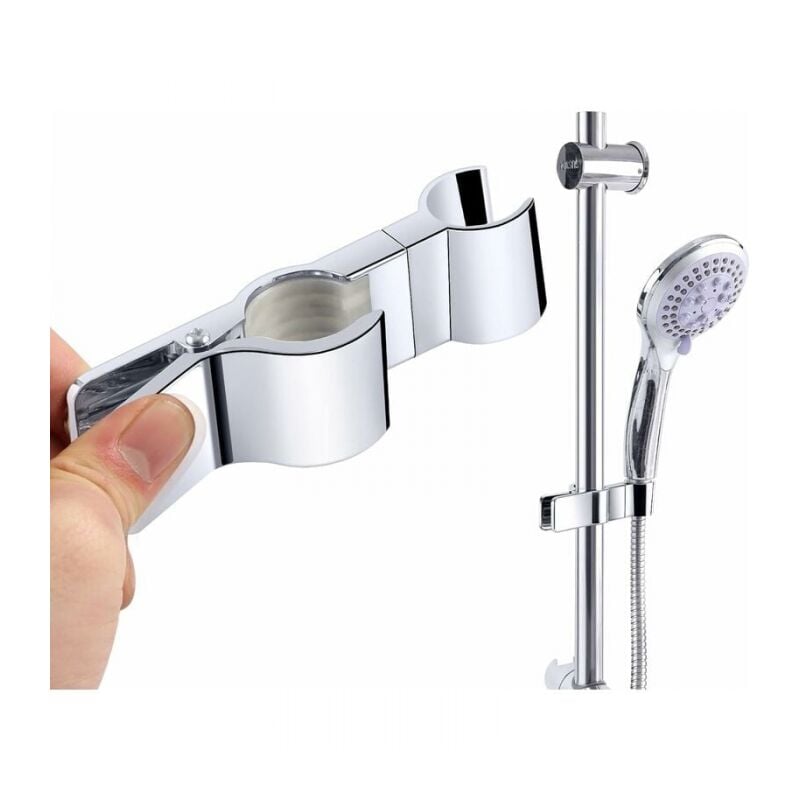 foto del prodotto cyslmuk supporto per soffione doccia, supporto per barra doccia, supporto per soffione doccia con clip regolabile 45 c