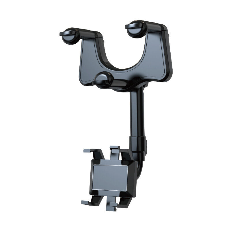 foto del prodotto cyslmuk supporto per telefono da auto per specchietto retrovisore, supporto per telefono da auto retrattile girevole a 360 , adatto a tutti gli
