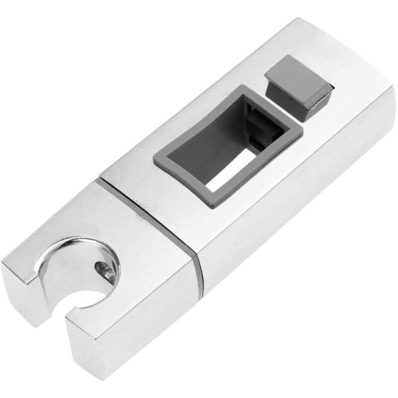 foto del prodotto cyslmuk supporto scorrevole per soffione doccia barra scorrevole quadrata regolabile supporto per cornetta da bagno morsetto scorrevole per barra