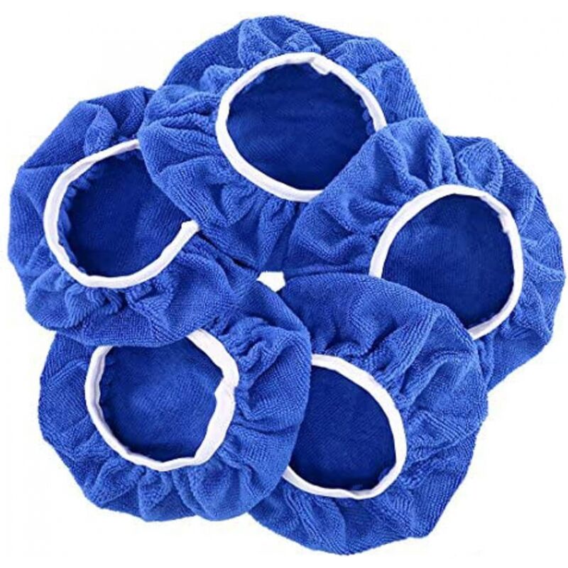 foto del prodotto cyslmuk tampone lucidante per coprivalvola in microfibra blu reale da 5 pezzi 225 250 mm per lucidatura auto
