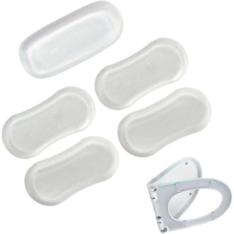 foto del prodotto cyslmuk tampone per sedile del water 5 pezzi adesivo universale in gomma per copriwater per la sostituzione del sedile del water di casa, hotel e